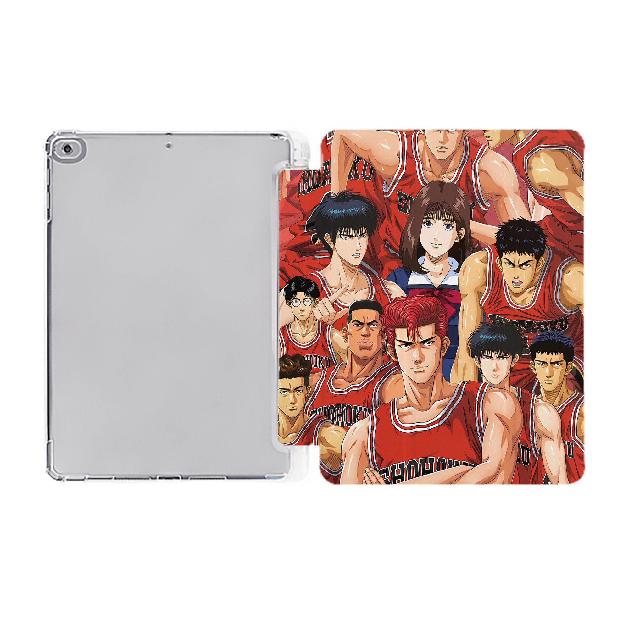 （画像用） SLAM DUNK／スラムダンク IPad ケース ペン収納付き 三つ折りスタンド PUレザー×シリコン 対応機種9.5/10.5/10.9インチ